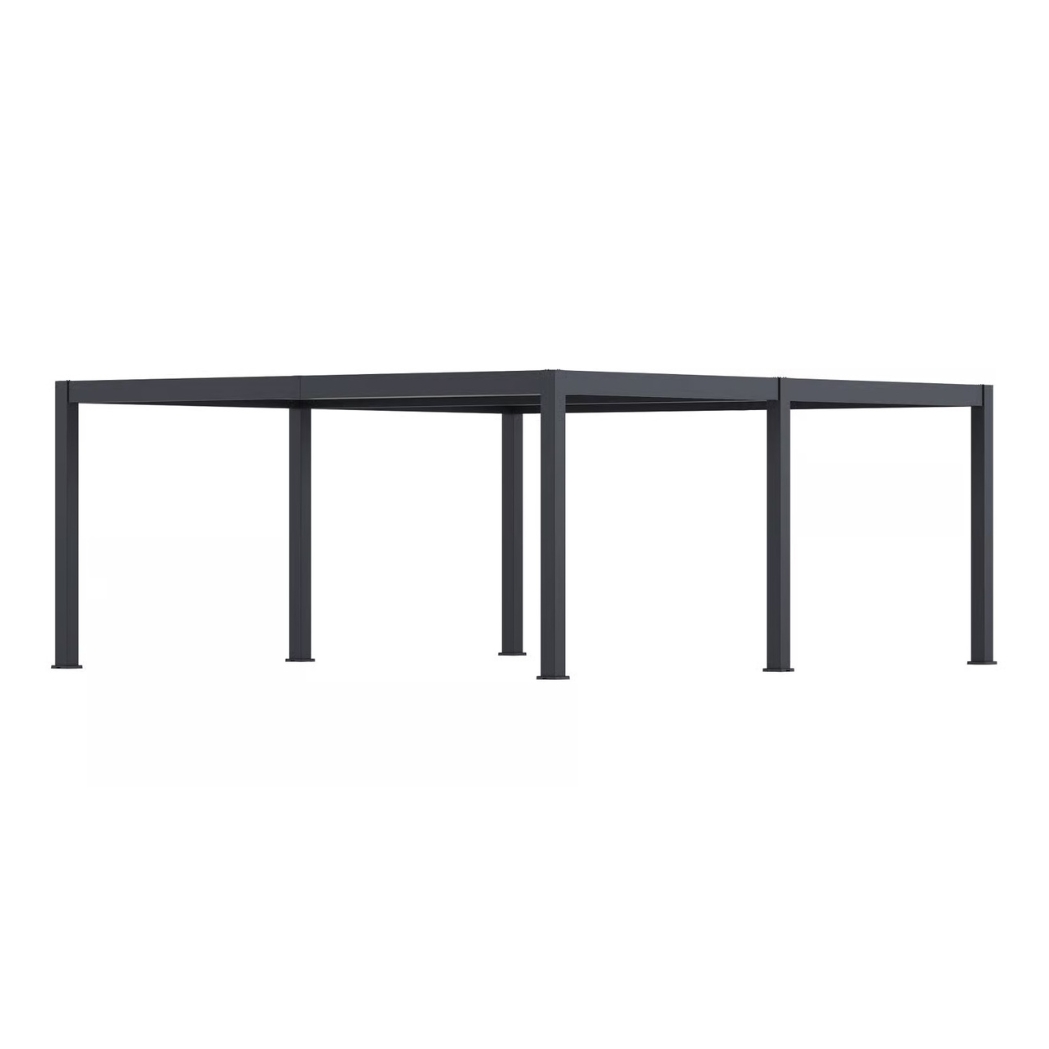 Doppelcarport aus Aluminium | 6x5.3m | Doppelgarage Anthrazit – Bild 3