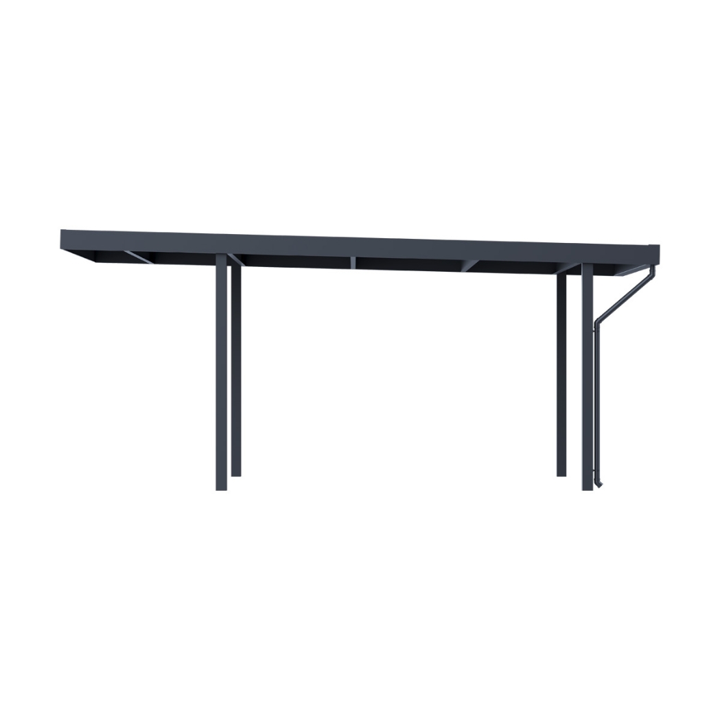 Single Carport aus Stahl | freistehend mit Pultdach | 3.2x5.5m | Anthrazit - Image 5