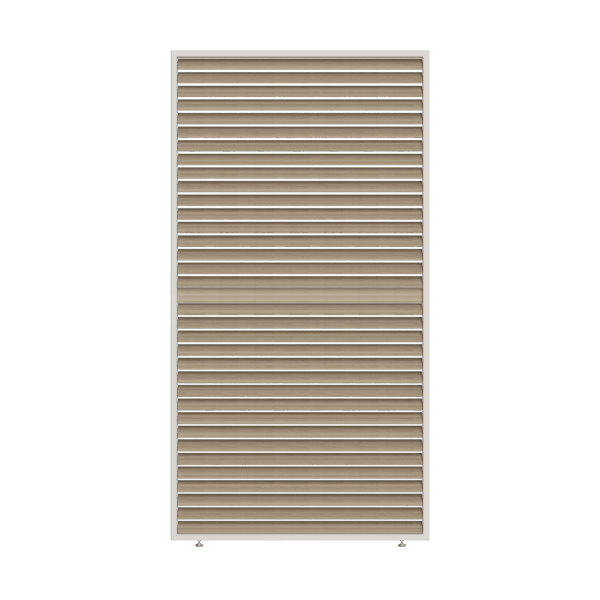 Alternative view of Lamellenwand in Holzoptik mit drehbaren Lamellen in Ivory Sand